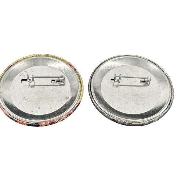 Lost In Space Robot Pins Two 2 1/4” Diameter Pinback TV Show British - Picture 4 of 6